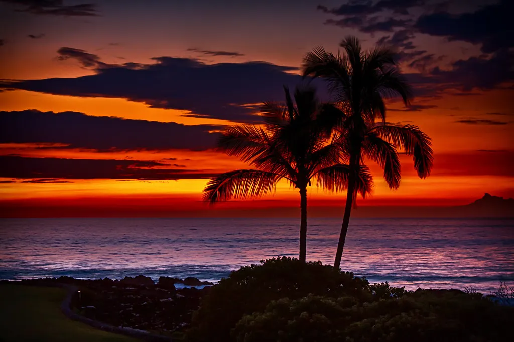 A vivid sunset sky